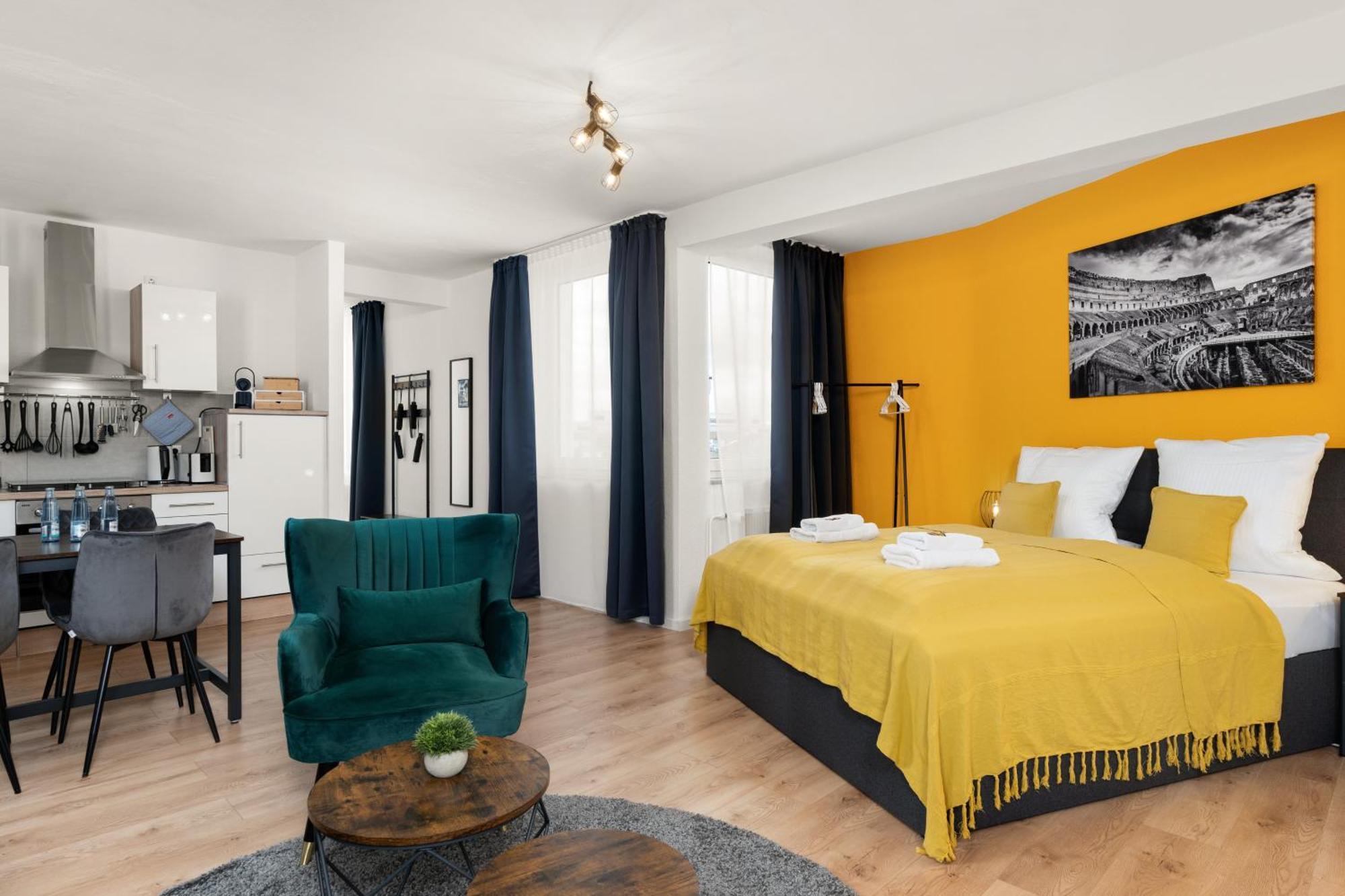 Free Living - City Design Apartments, Zentrum, Outlet, Balkon, Kueche ウォルフスブルク エクステリア 写真